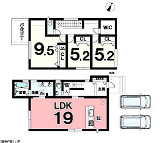 【間取り】 | 【名古屋市千種区鹿子殿1816−2新築戸建】✨仲介手数料無料✨富士見台小学校・千種台中学校