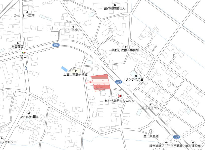 都城市金田町の売地の土地図