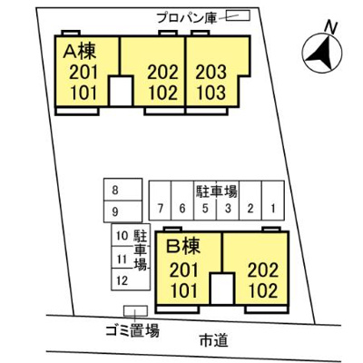 【区画図】 | サウスメゾンB