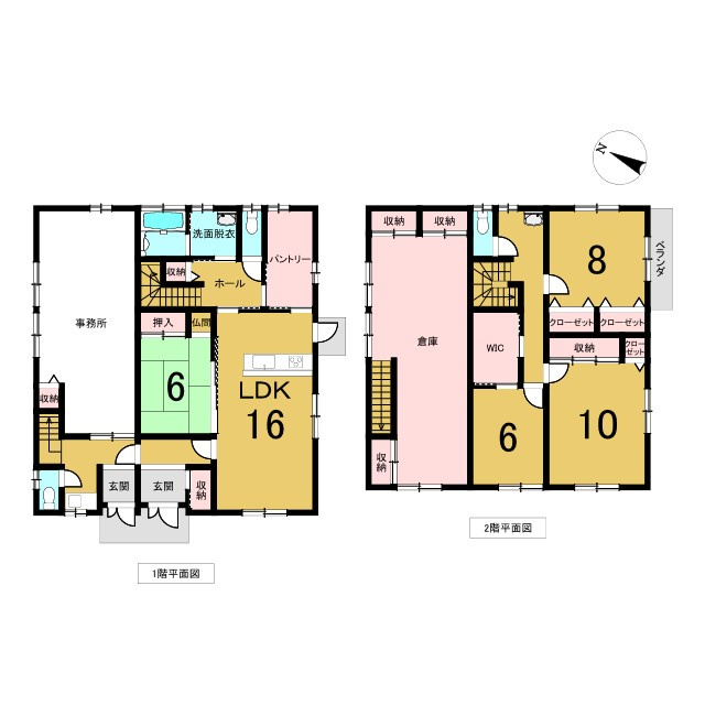 大磯町　中古戸建　事務所兼用住宅　の間取り