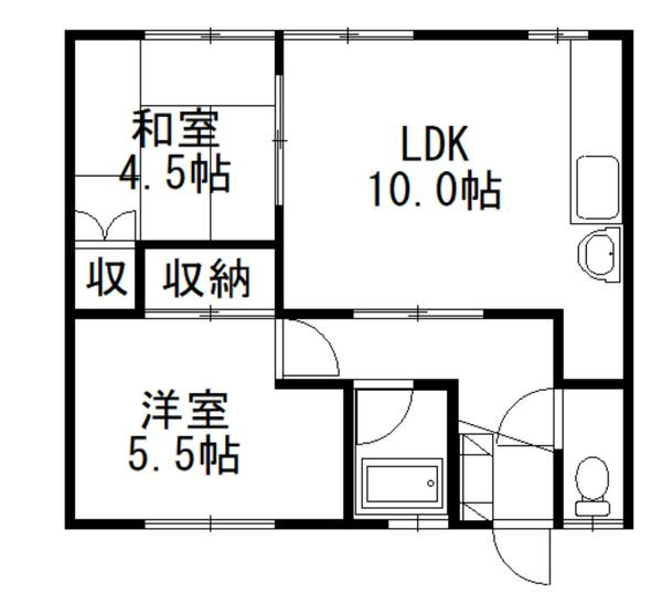 喜代丸ハイツの間取り