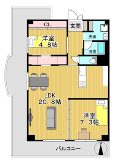 【間取り】 | パレス茨木