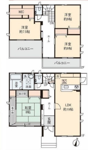 蓮田市椿山３丁目　中古一戸建ての間取り
