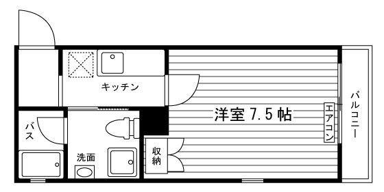 ドーリア二条城北の間取り|代表的な間取りです。