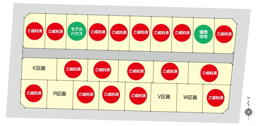海老ノ丸　建築条件なし　売土地　Ｗ区画の区画図|Ｗ区画
