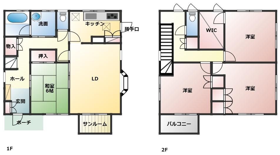 古河市久能　中古一戸建ての間取り|独立タイプのキッチンでお料理中の匂いも気になりにくいです！