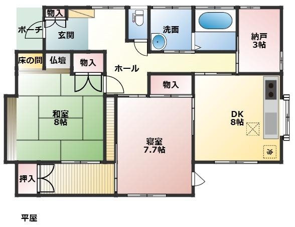 古河市久能　中古一戸建ての間取り|敷地内に平屋もございます♪