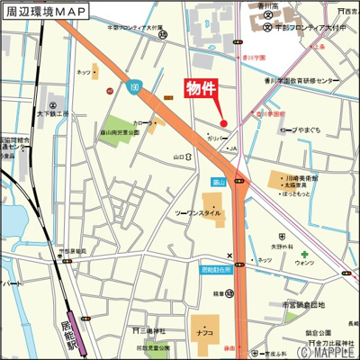 【地図】 | クレイドルガーデン宇部市文京町第一（2号棟）