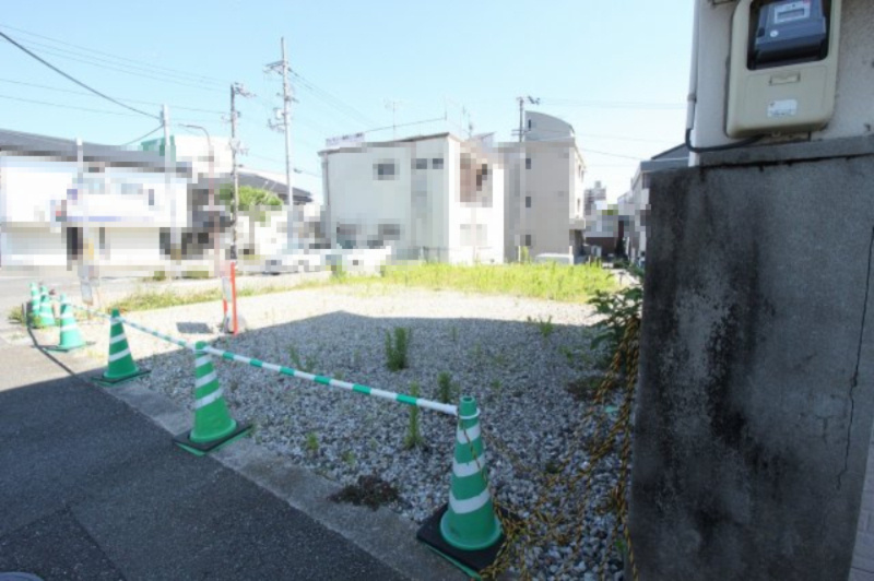 役知町　建築条件なし　売土地の外観