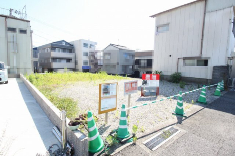 役知町　建築条件なし　売土地の土地図