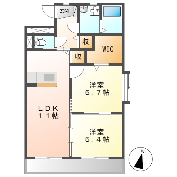 グランツ川辺の間取り