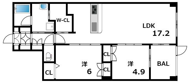 イニシア神戸森北町の間取り