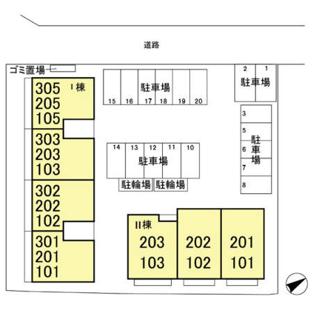 イリアンソス Ⅱの区画図