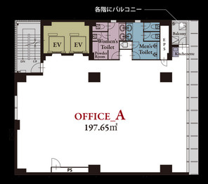 AUSPICE福岡天神の間取り|ＡＵＳＰＩＣＥ福岡天神（事務所）