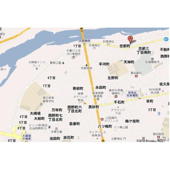 岐阜市忠節町３丁目のアパートの外観