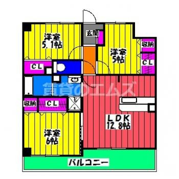 【間取り】 | スカイシャトレ空港南 | スカイシャトレ空港南の間取り