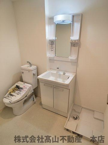 宗像市赤間１丁目のアパートの独立洗面台