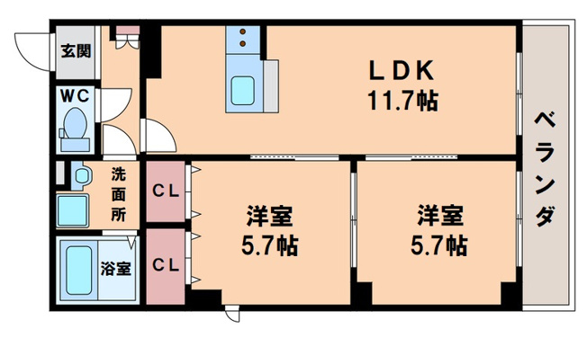 【間取り】 | フルール桃谷