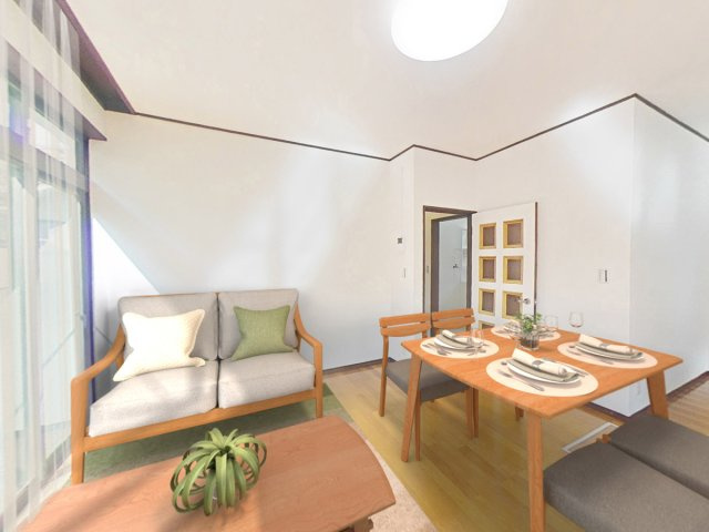 【居間・リビング】 | 熊谷市成沢　中古戸建 | CGで合成した家具配置イメージです
