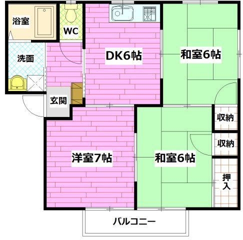 ツインズコートAの間取り