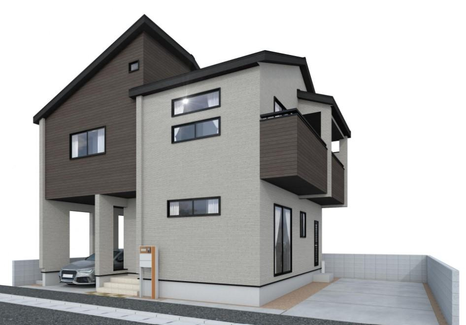 ブルーミングガーデン　岡山市南区大福【仲介手数料無料】の外観パース