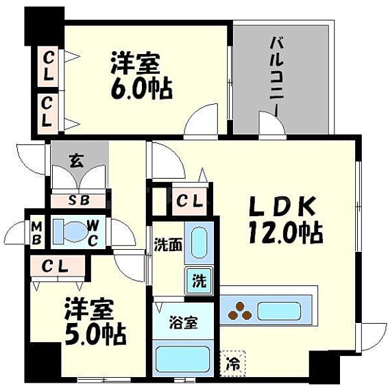 リーガル梅田の間取り
