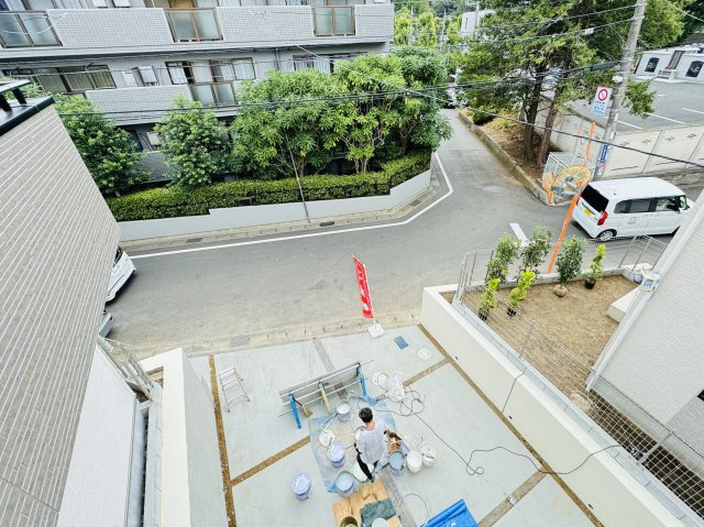 市川市国府台５丁目新築戸建【国府台小学校：2分】の展望|バルコニーより道路側眺望