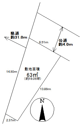 三郷市　彦江1丁目　売地の土地図|土地図です