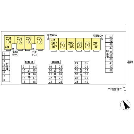 サニーウエル Aの区画図