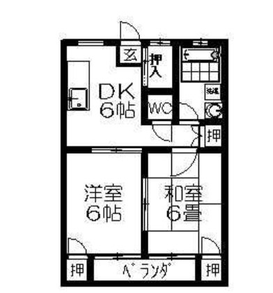 津福山一ビルの間取り