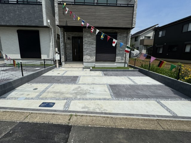 松戸市二十世紀が丘美野里町新築戸建【大橋小学校：6分】の駐車場|2号棟駐車スペース・並列２台駐車可
