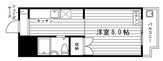 パレス大橋の間取り|代表的な間取りです。