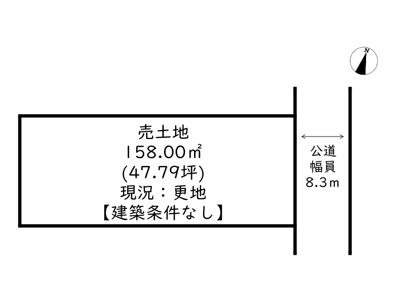 姫路市打越/売土地の土地図