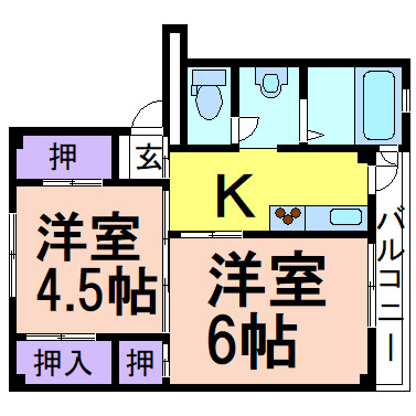ビレッジハウス奈良部2号棟の間取り|掲載写真は同建物・同間取りの異なるお部屋です。現況とは異なる場合がございますのでご了承願います。