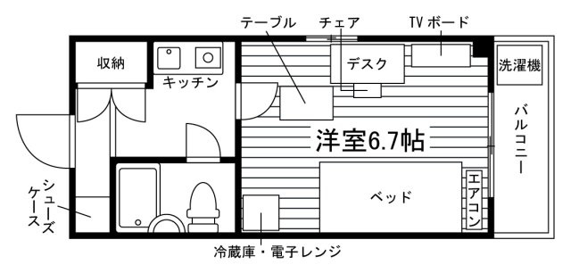 クレイン山里の間取り|代表的な間取りです。