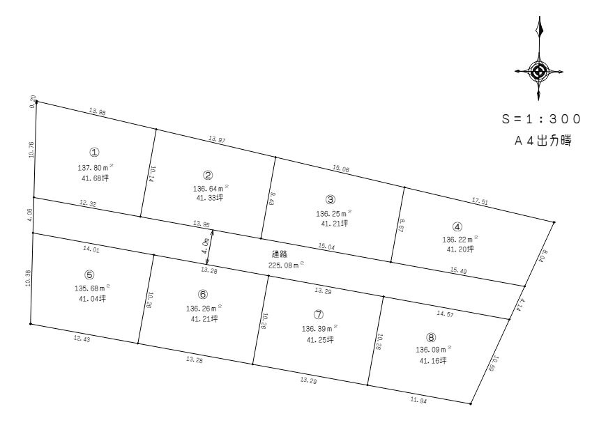 岡山市中区海吉８区画分譲地の画像