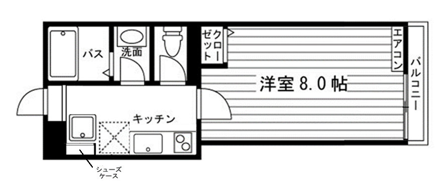 フラッティ廬山寺千本の間取り|代表的な間取りです。