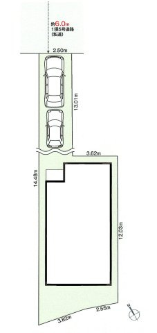 昭島市緑町2丁目　中古戸建の区画図