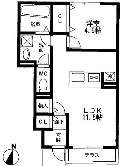 サンライズ東Aの間取り