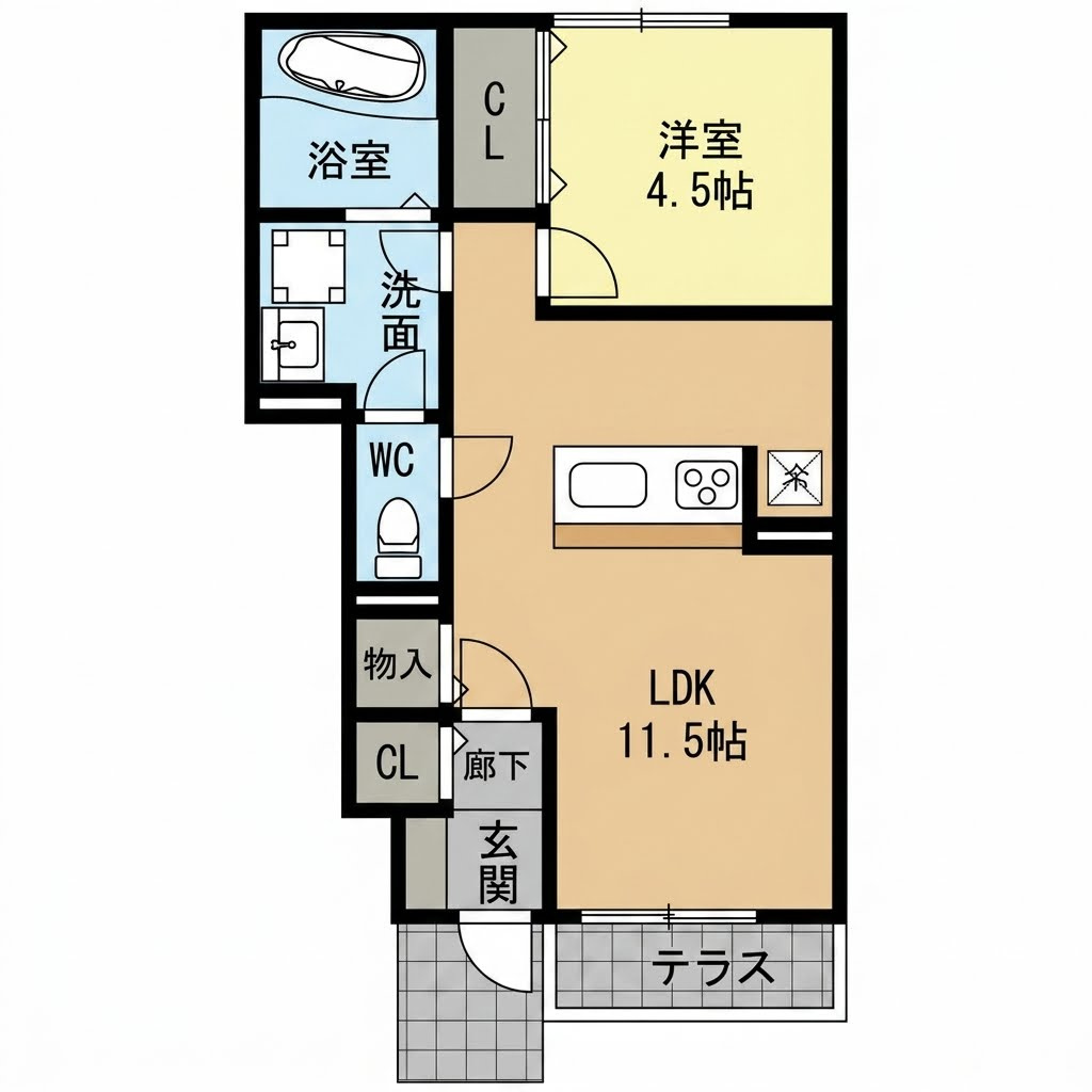 サンライズ東Aの間取り