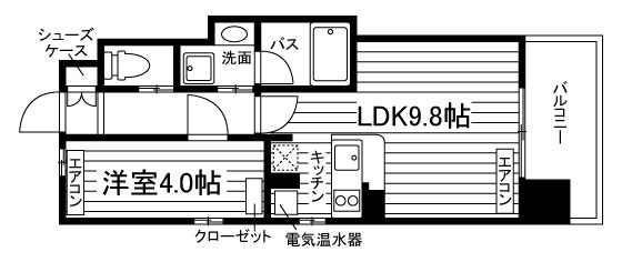 S-FORT二条城前の間取り|代表的な間取りです。