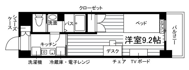学生会館　ベルフェリーク京都洛北の間取り|代表的な間取りです