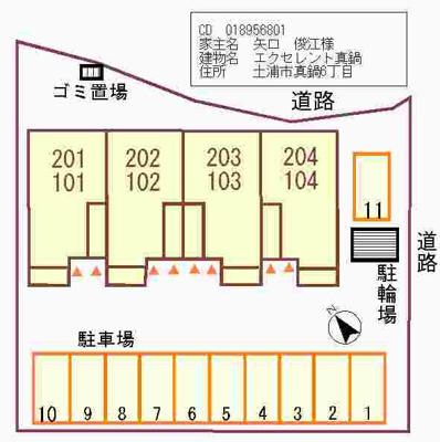 【区画図】 | エクセレント真鍋 | 駐車場