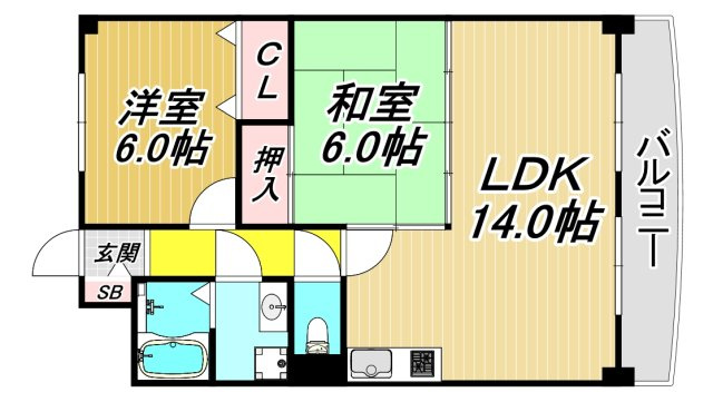 エスポワール南清水の間取り