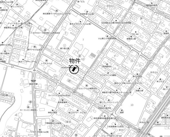 小山市神鳥谷４丁目の地図