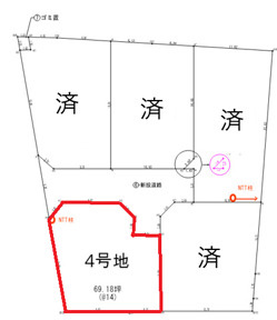 【土地図】 | 南区白石町　4号地 | ☆土地図☆　※現況優先です