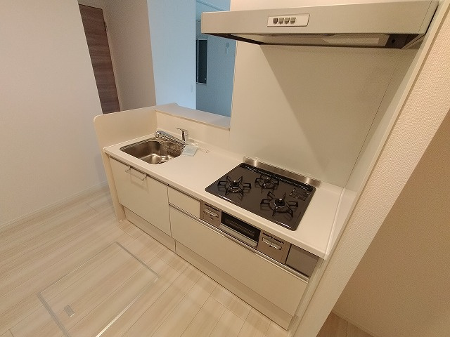 神戸市須磨区高倉町１丁目のアパートのキッチン|システムキッチン（ガス3口）