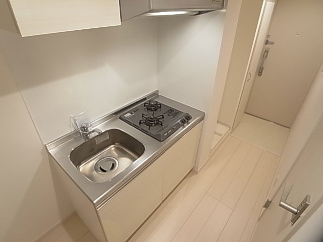 神戸市兵庫区矢部町の賃貸マンションのキッチン|システムキッチン（ガスコンロ２口）