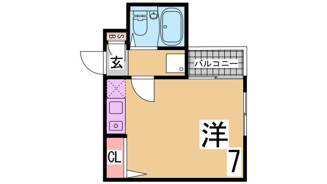 神戸市須磨区戎町３丁目の賃貸マンションの間取り