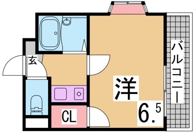 神戸市兵庫区荒田町３丁目のアパートの間取り
